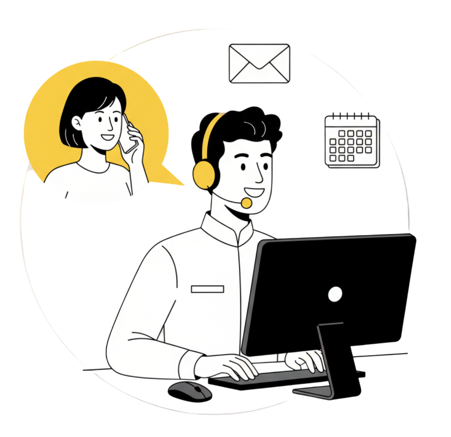 Contact Customer Support Illustration